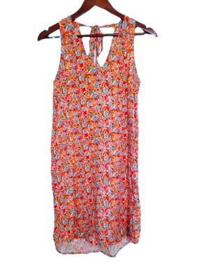 GAP Floral Sleeveless Summer Dress V Neck and V Back Womens Medium